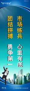 銷(xiāo)售標(biāo)語(yǔ)|銷(xiāo)售口號(hào)|銷(xiāo)售團(tuán)隊(duì)精神口號(hào)-市場(chǎng)練兵，心里有底，團(tuán)結(jié)拼搏，勇?tīng)?zhēng)第一