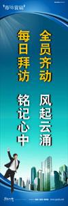 銷售標(biāo)語|銷售口號(hào)|銷售團(tuán)隊(duì)精神口號(hào)-全員齊動(dòng)，風(fēng)起云涌，每日拜訪，銘記心中