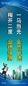 銷售標語|銷售口號|銷售團隊精神口號-一馬當先，全員舉績，梅開二度，業(yè)績保底