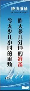 勵志標語,企業(yè)勵志標語,員工激勵口號-昨天多幾分鐘的準備今天少幾小時的麻煩