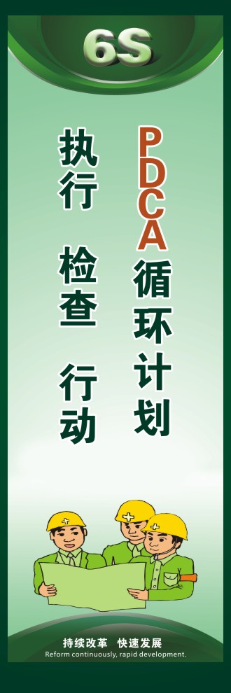 6s宣傳圖片 PDCA循環(huán)計(jì)劃執(zhí)行、檢查、行動 