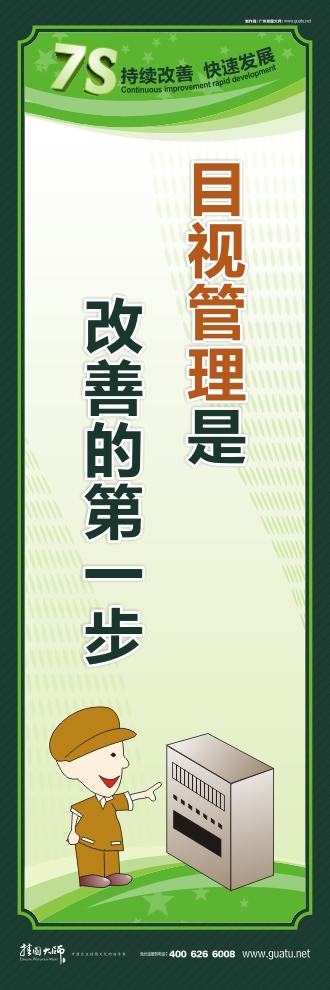 7s活動標(biāo)語 目視管理是改善的第一步